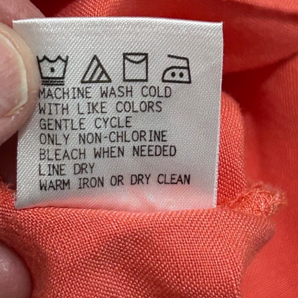 Womens 1X Vintage Sigrid Olsen Sport Linen Rayon Coral Pant Set Resort Coastal - Picture 6 of 16